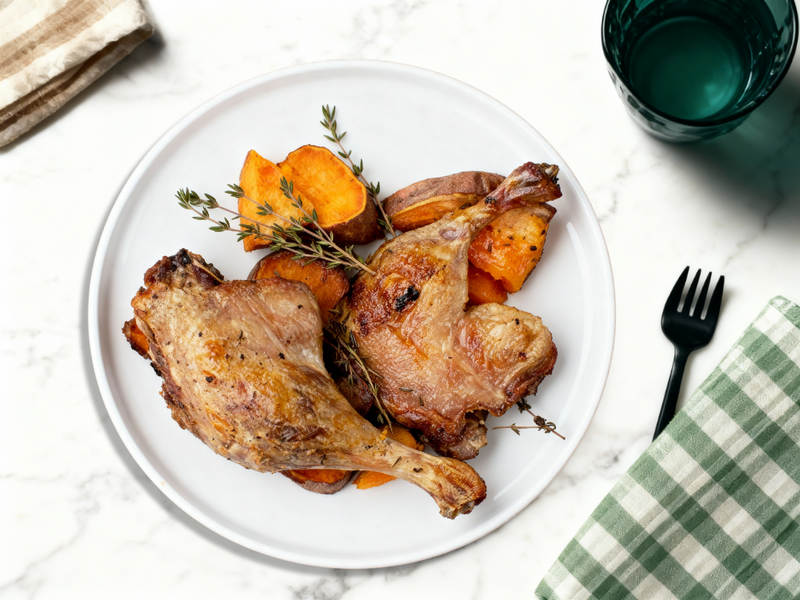 Canard aux cèpes, plat de traiteur événementiel haut de gamme