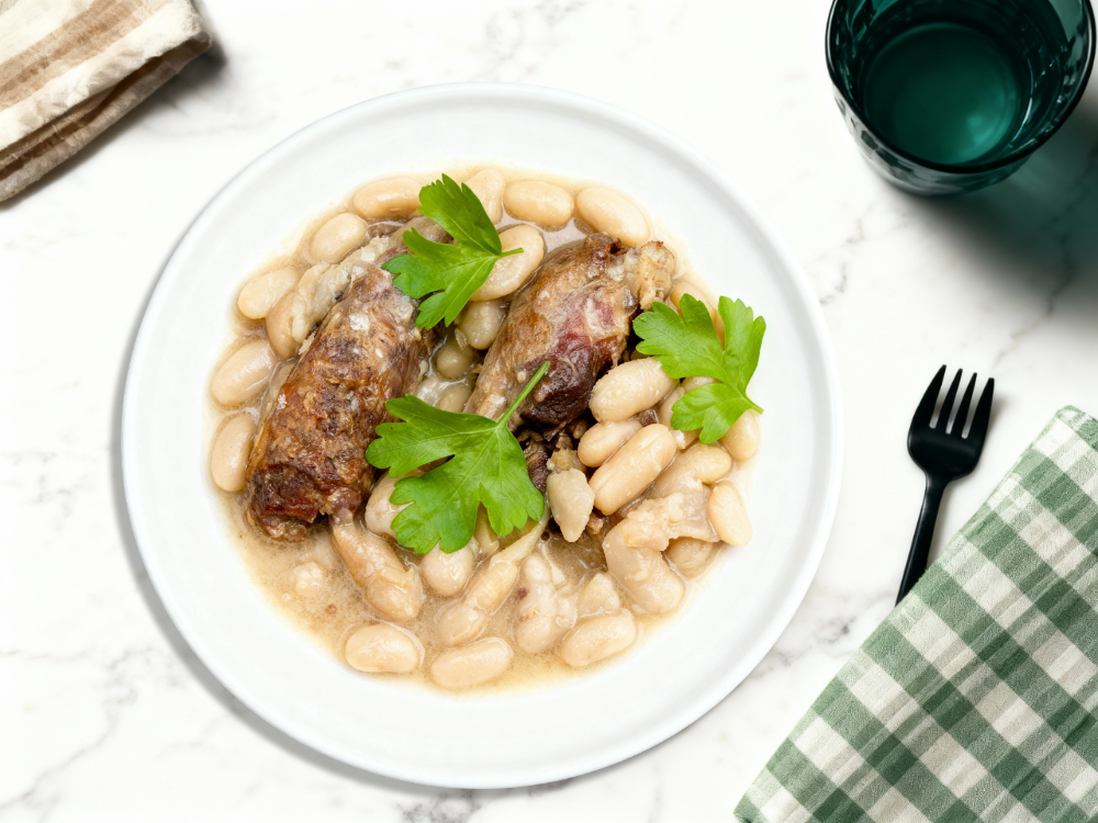 Plat de cassoulet cuisiné prêt à servir pour restaurant professionnel