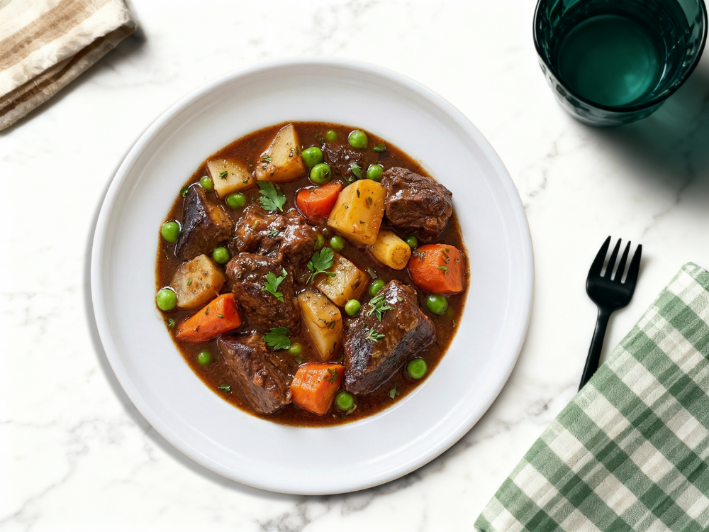 Bœuf Bourguignon et Pommes de Terre