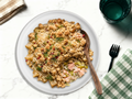 Crumble de saumon aux poireaux