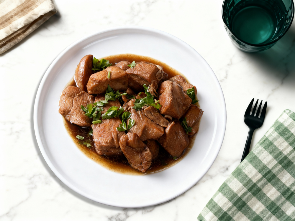 Joue de porc à la sauge