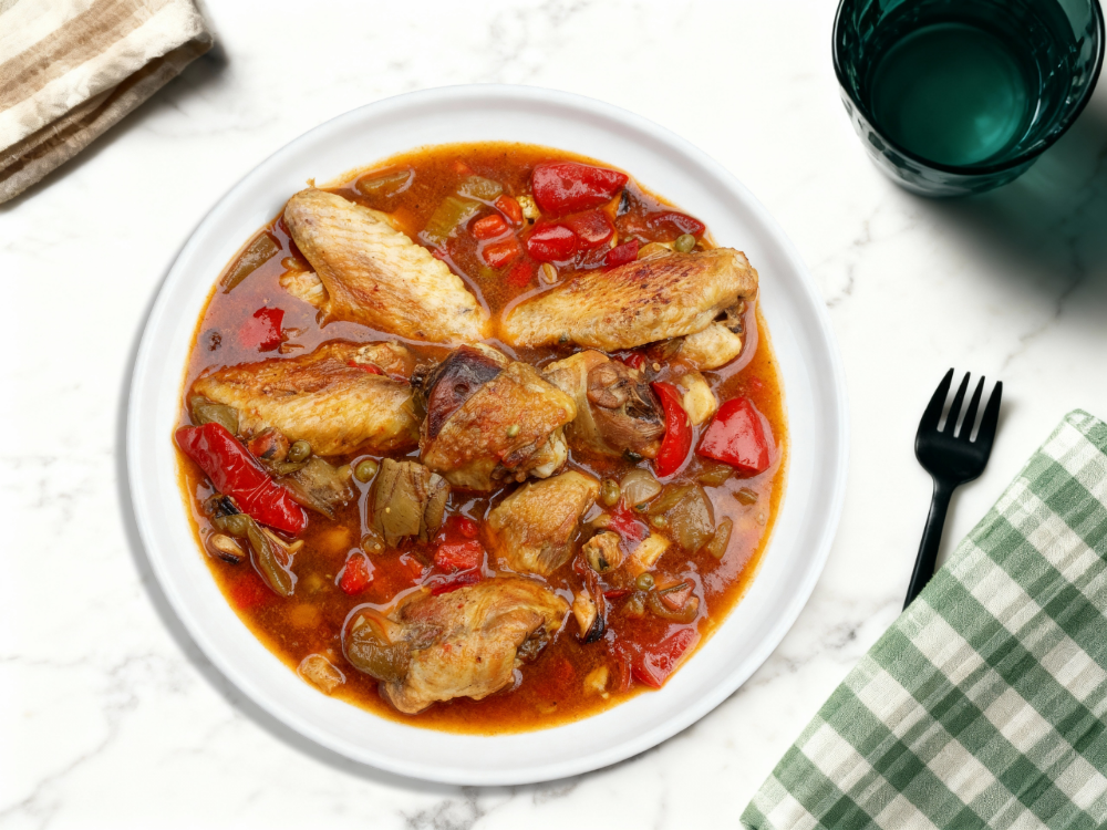 Poulet à la Basquaise