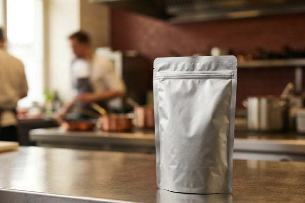 Doypack Le Gourmet Pro sur plan de cuisine professionnelle