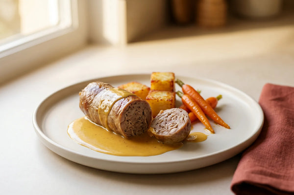 Plat chaud simple dressé sur comptoir